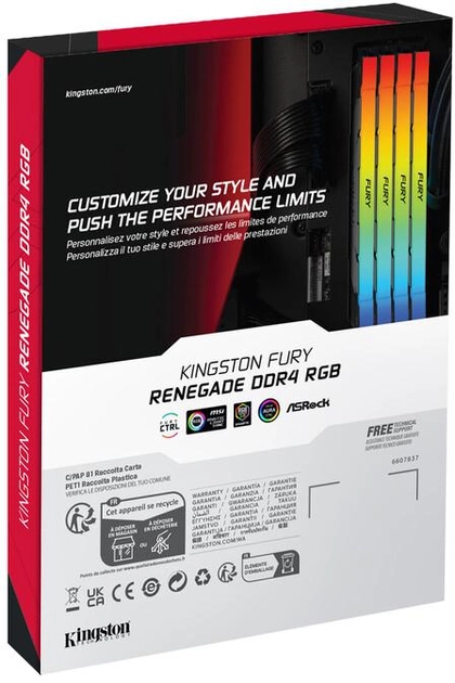 Модуль памяти 32Gb (2*16Gb) Kingston FURY Renegade RGB (KF436C16RB12AK2/32)- фото6