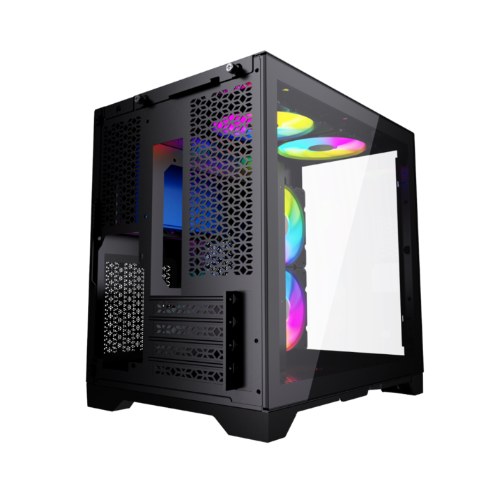 Корпус Powercase Vision Micro Black Tempered Glass (CVBM-L4)- фото5