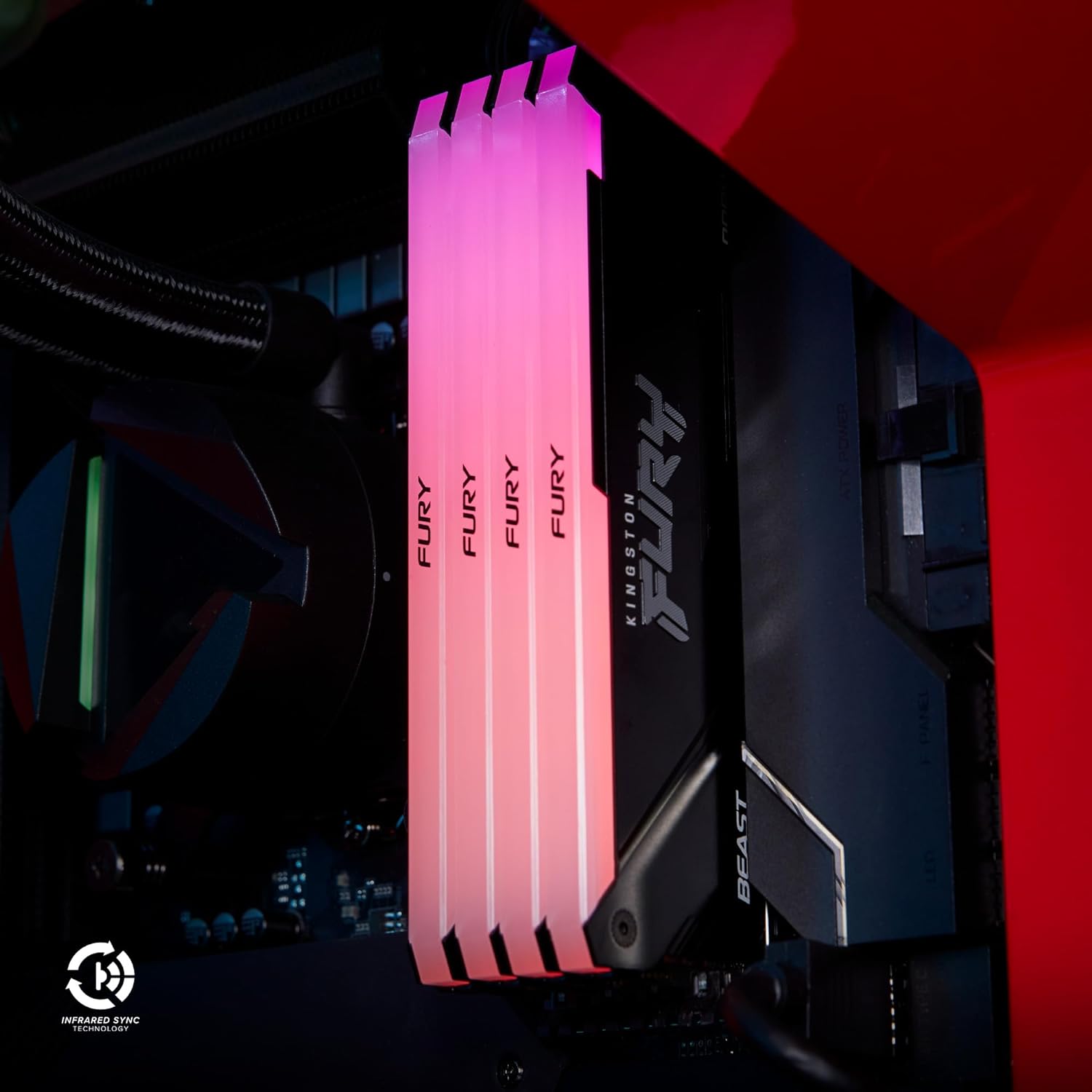 Модуль памяти 64Gb (2*32Gb) Kingston FURY Beast RGB (KF432C16BB2AK2/64)- фото3