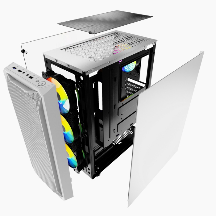 Корпус Powercase Mistral Z4 (белый) (CMIZW-L4)- фото6