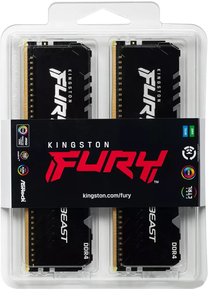 Модуль памяти 64Gb (2*32Gb) Kingston FURY Beast RGB (KF436C18BB2AK2/64)- фото4
