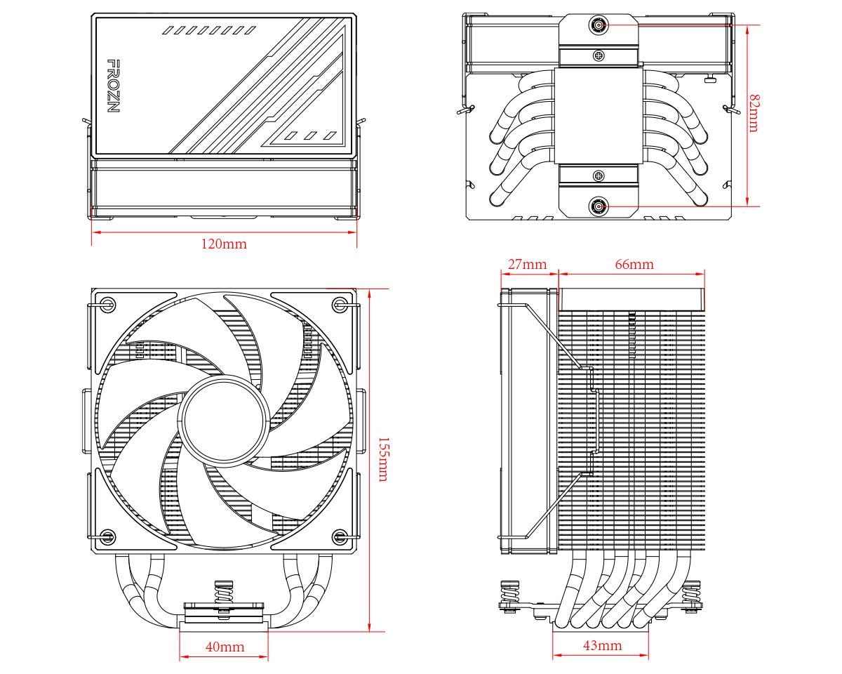 Вентилятор ID-Cooling Frozn A610 ARGB White- фото6