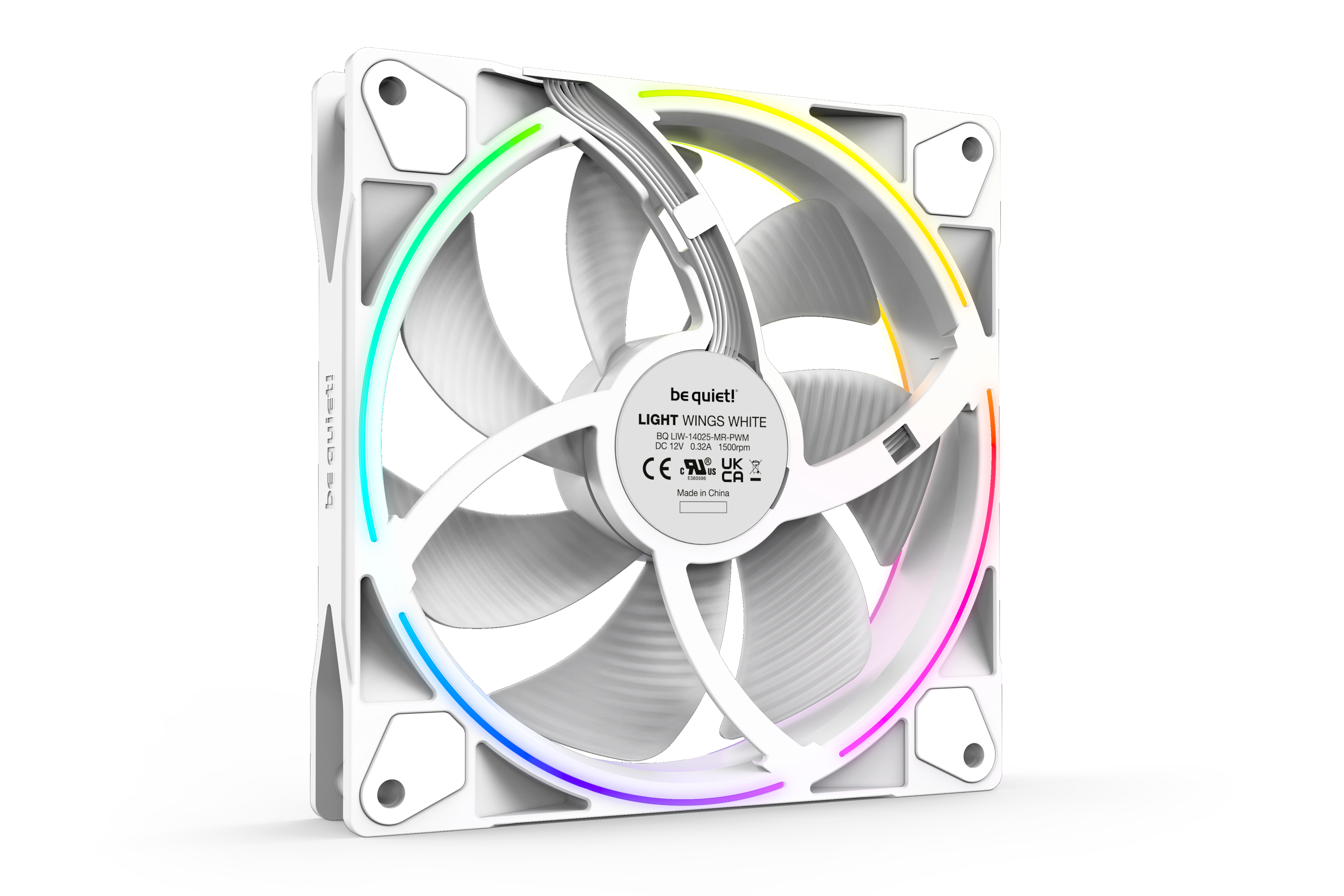 Набор вентиляторов be quiet! Light Wings White 140mm PWM (BL102)- фото3