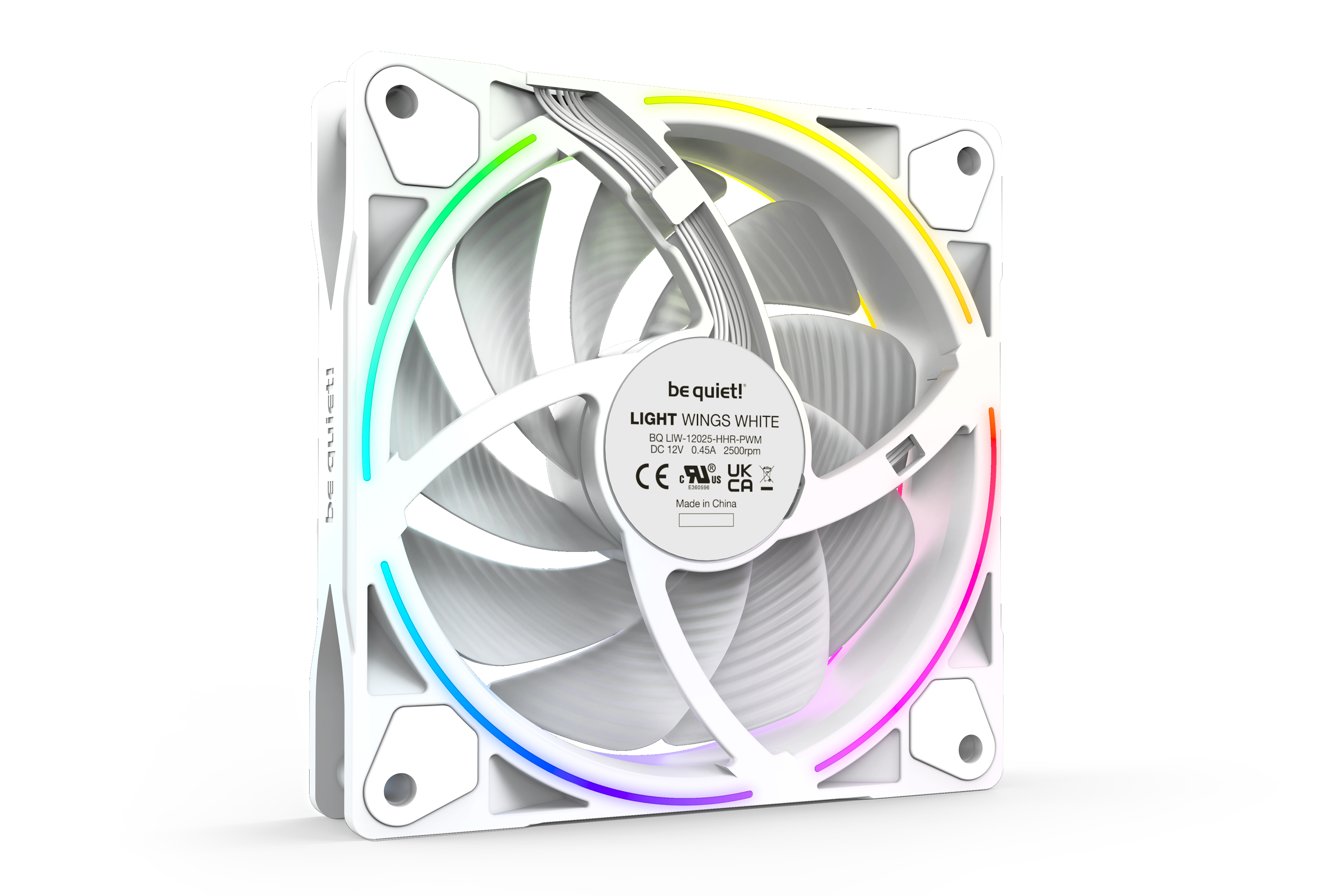 Набор вентиляторов be quiet! Light Wings White 120mm PWM high-speed (BL101)- фото3