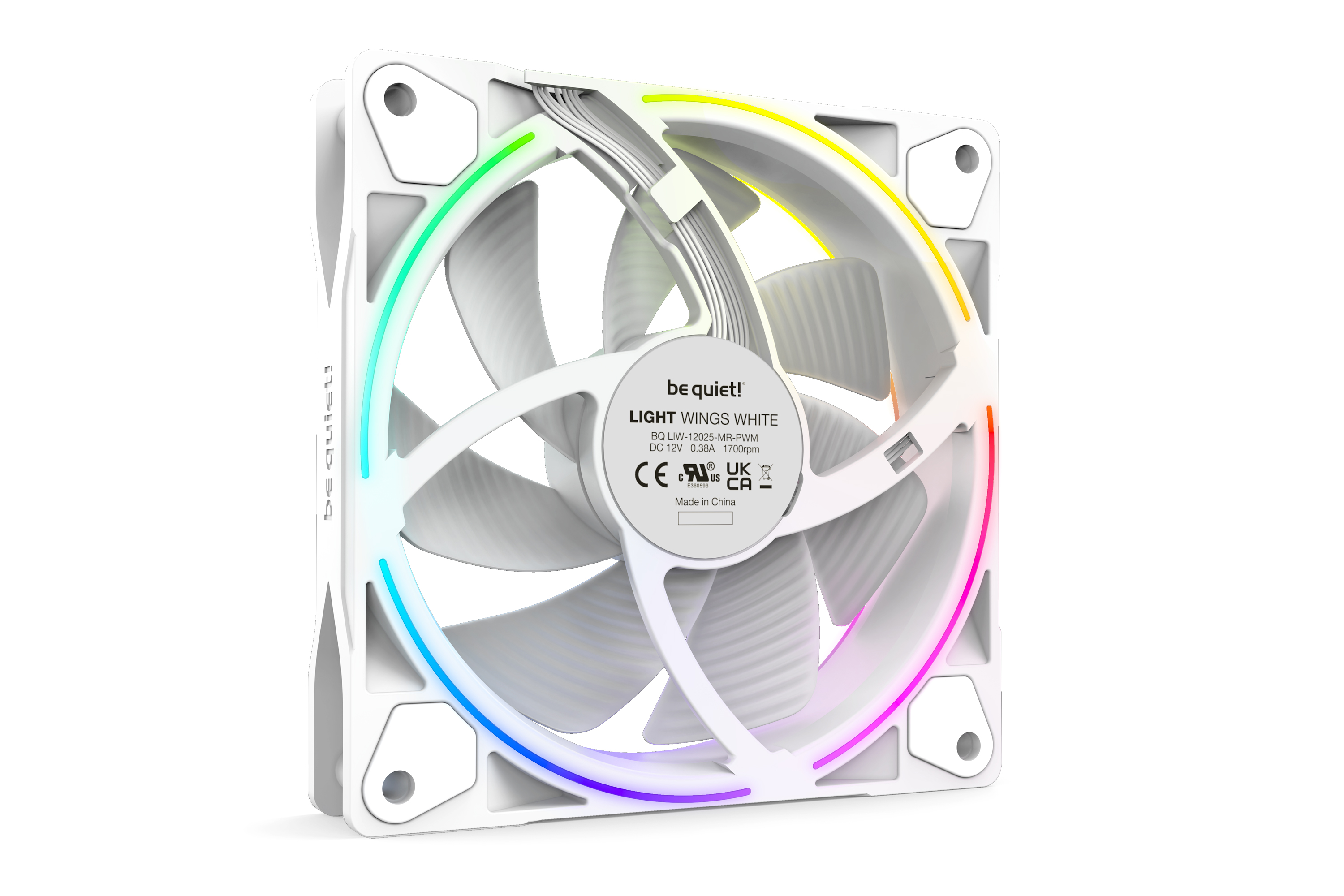 Набор вентиляторов be quiet! Light Wings White 120mm PWM (BL100)- фото3
