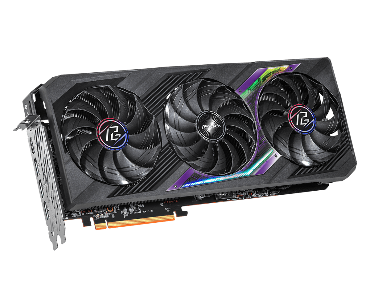 Видеокарта AsRock RX 7700 XT Phantom Gaming 12GB OC (RX7700XT PG 12GO)- фото4