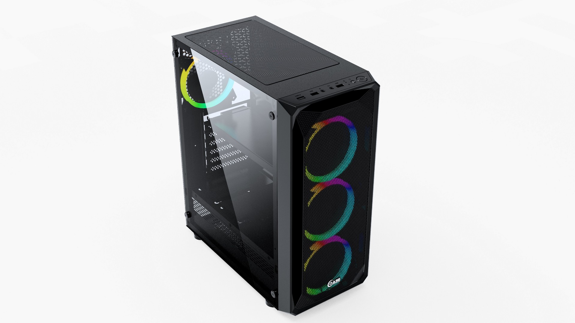 Корпус Powercase Mistral Z4 Mesh RGB (CMIZB-R4)- фото3