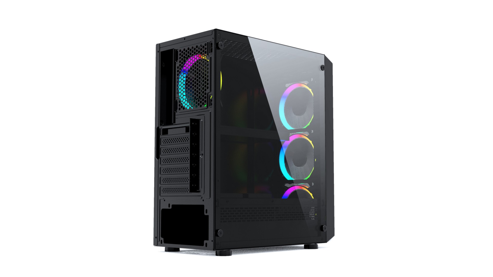 Корпус Powercase Mistral Z4 Mesh RGB (CMIZB-R4)- фото5
