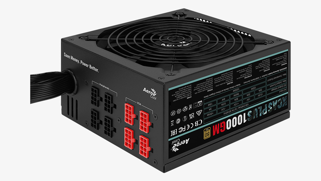 Блок питания 1000W Aerocool KCAS-1000GM PLUS- фото3