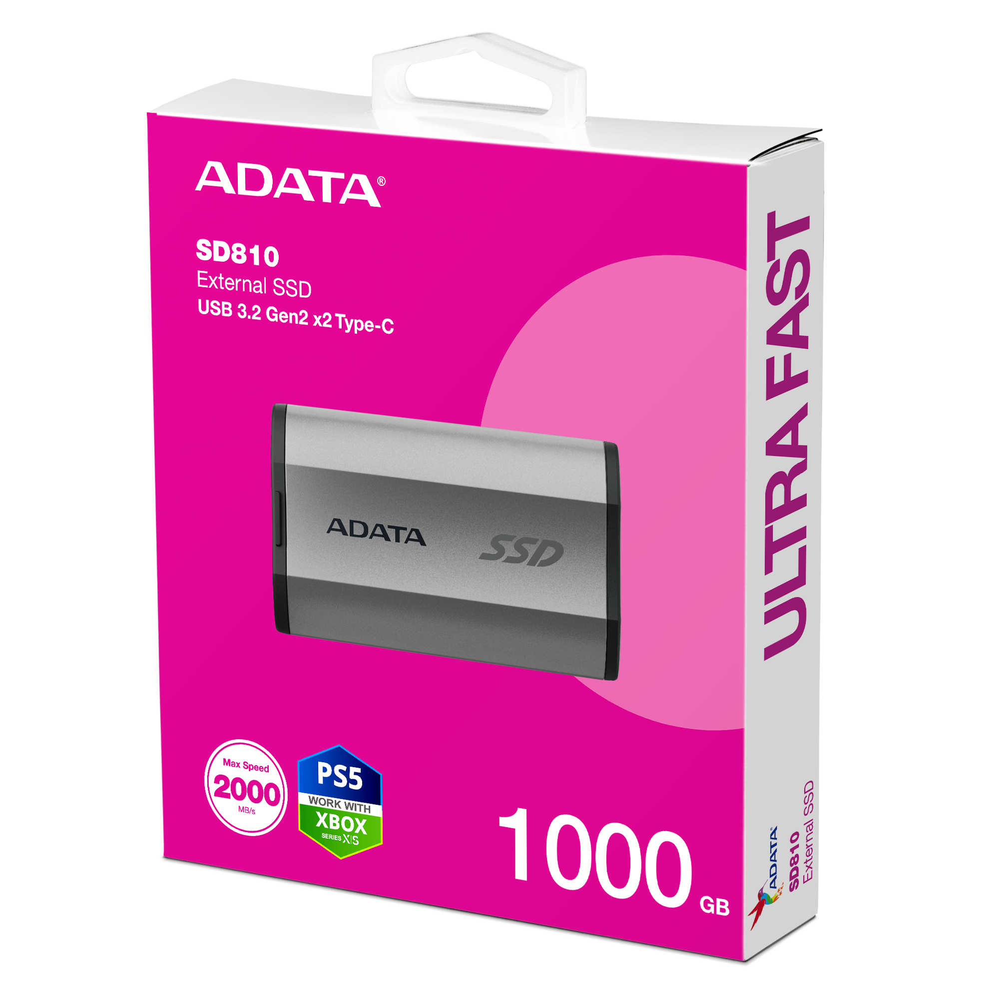 Внешний жесткий диск SSD 1Tb A-DATA SD810 (SD810-1000G-CSG)- фото6
