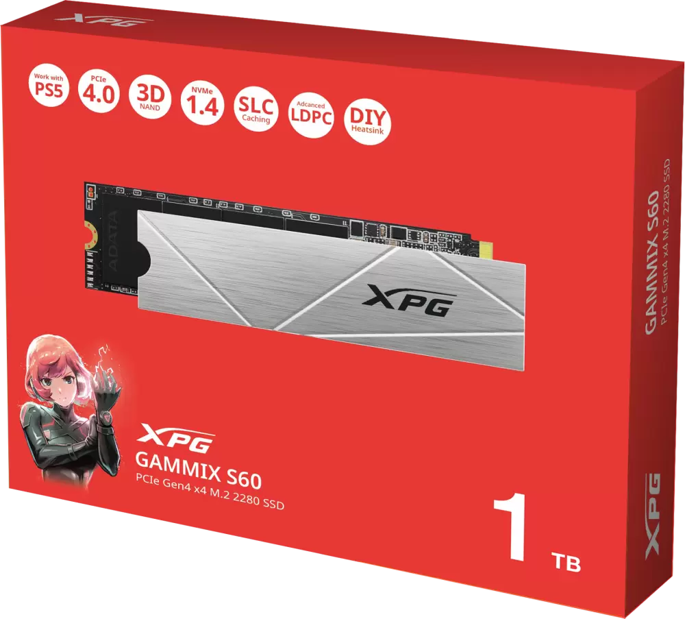 Жесткий диск SSD 1Tb A-DATA XPG GAMMIX S60 (AGAMMIXS60-1T-CS)- фото6
