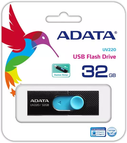 Usb flash disk 32Gb A-DATA UV220 (AUV220-32G-RBKBL)- фото2