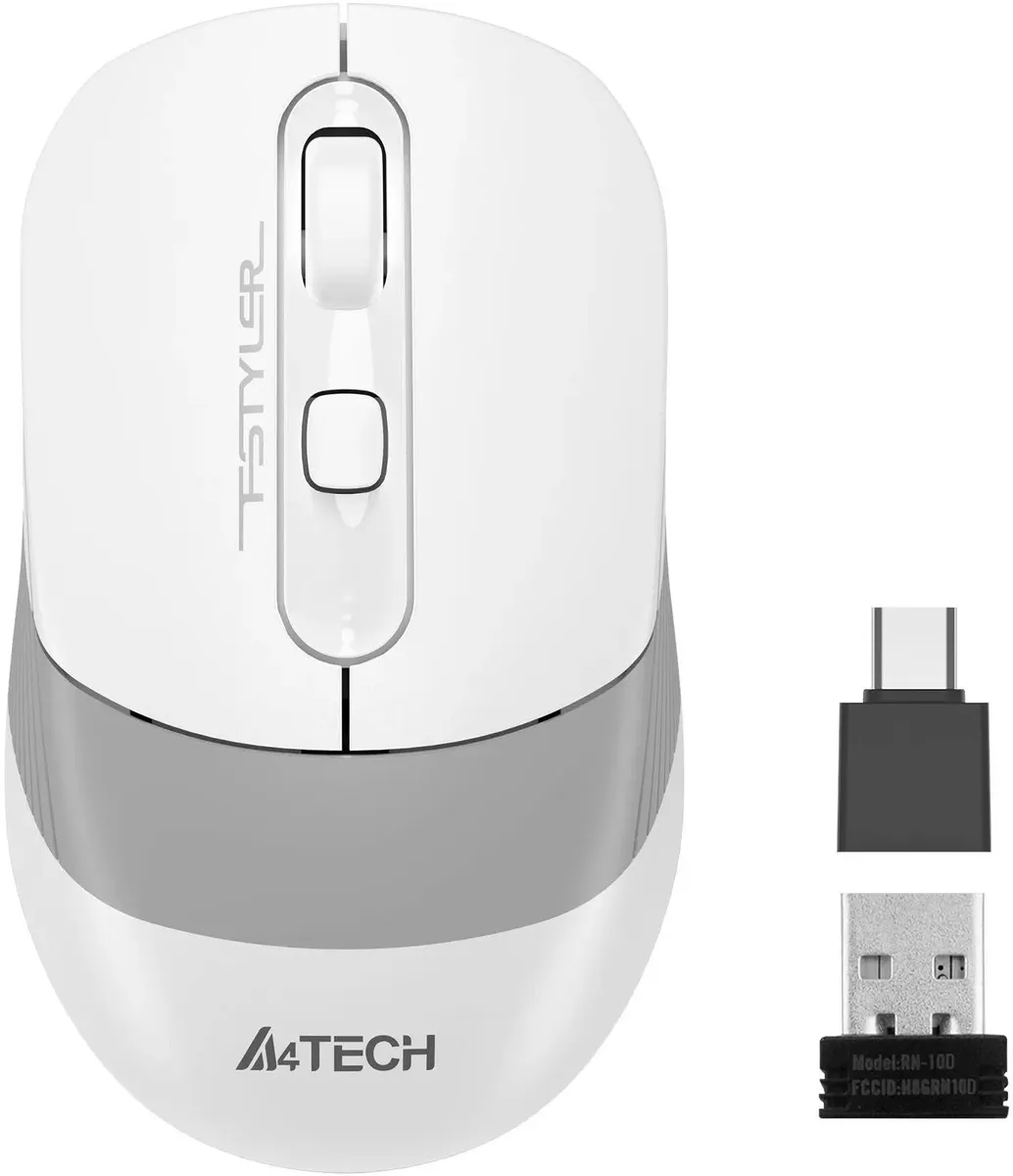 Мышь A4Tech Fstyler FG10CS Air (белый/серый)- фото2