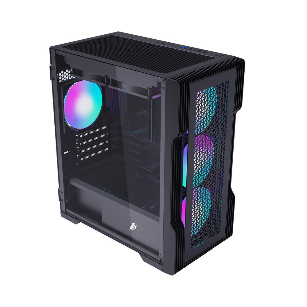 Корпус 1stPlayer Trilobite T3 (черный) (T3-BK-4F1)- фото2