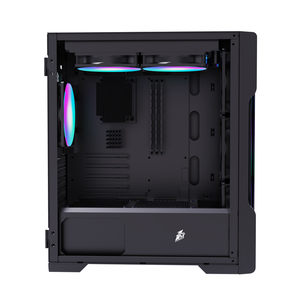 Корпус 1stPlayer Trilobite T3 (черный) (T3-BK-4F1)- фото4