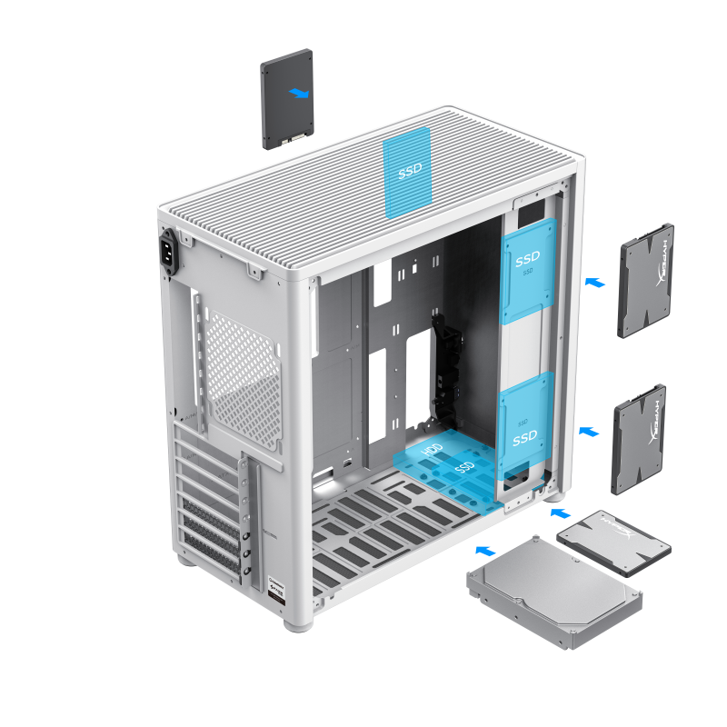Корпус GameMax Spark PRO Full White- фото6