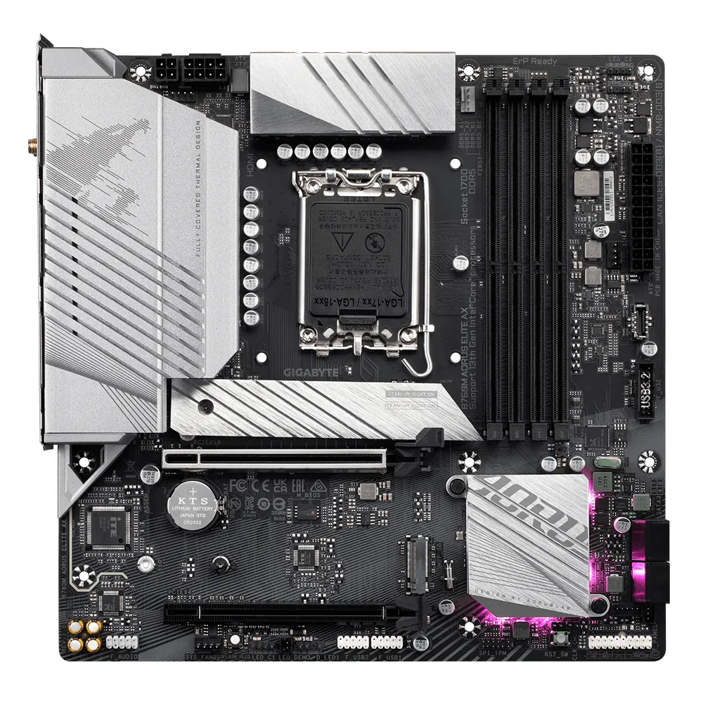 Материнская плата Gigabyte B760M AORUS ELITE AX- фото2