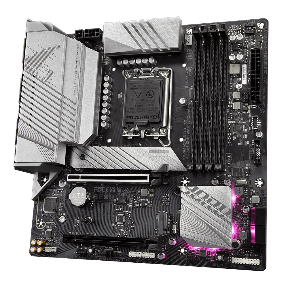 Материнская плата Gigabyte B760M AORUS ELITE AX- фото4